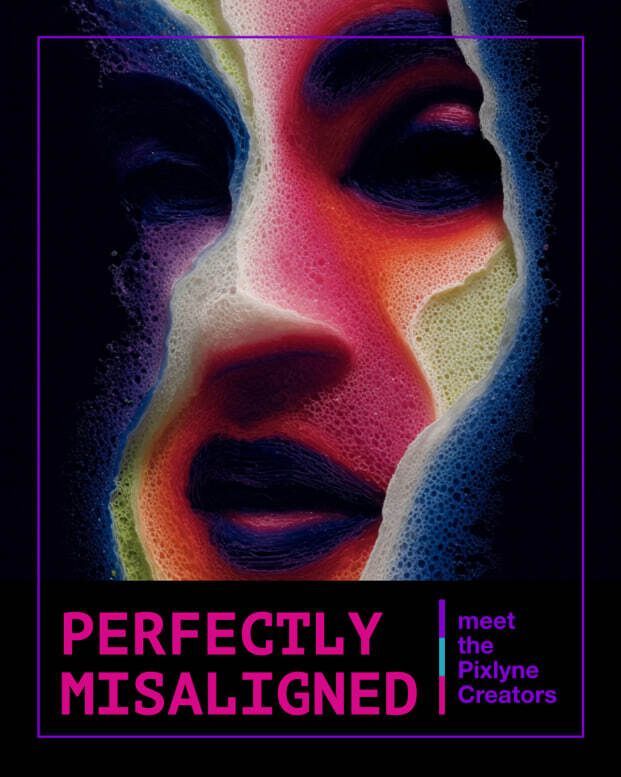 WeArePixlyne's tweet image. 👋 Meet a Pixel! ✨🎨

Perfectly Misaligned brings vibrant surrealism and bold introspection to Pixlyne. Her art dances on the edge of harmony and chaos...where color, texture, and emotion collaborate. Every creation asks you to find balance in the unexpected and beauty in what…