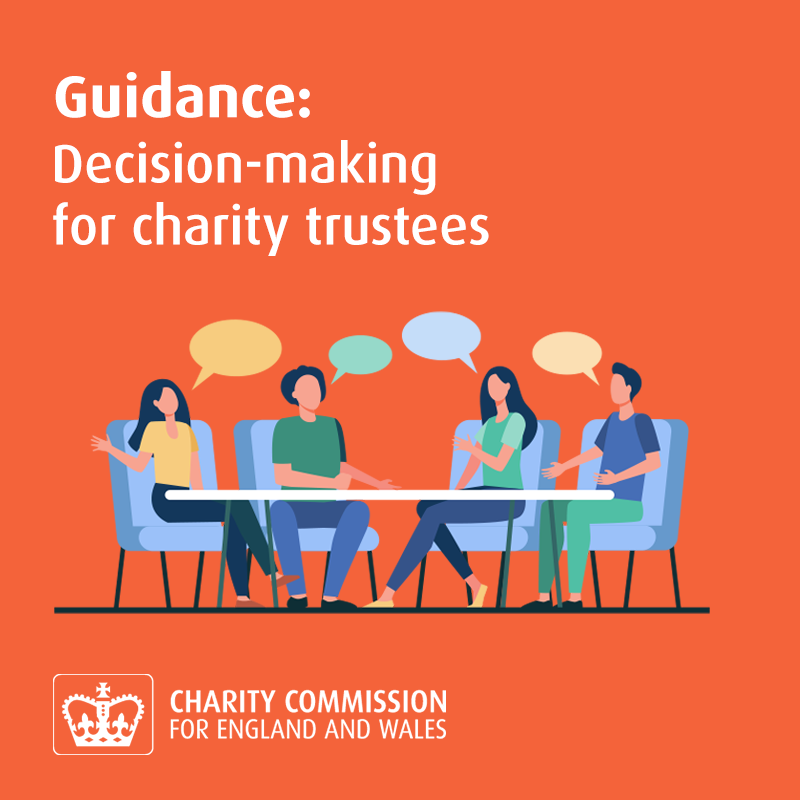 ChtyCommission's tweet image. Good governance is the essential foundation to running your charity successfully 👍

Take time this #TrusteesWeek to brush up on decision-making 👇
gov.uk/government/pub…