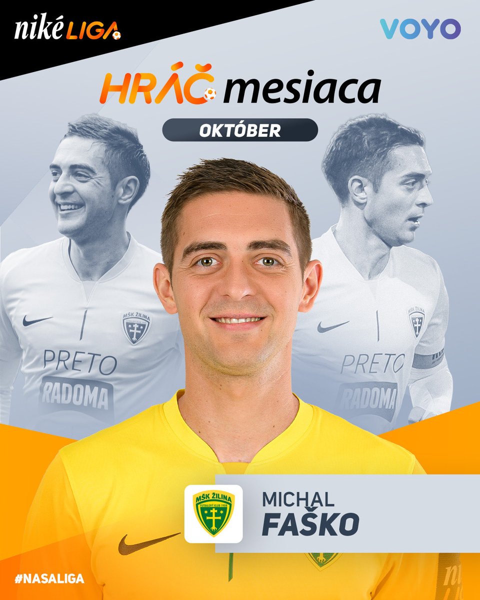 Perfektné októbrové výkony priniesli Michalovi Faškovi prvenstvo v ankete Voyo Hráč mesiaca 🔥 Gratulujeme! 👏

🔗 Výsledky ankety: bit.ly/3JPbtCt