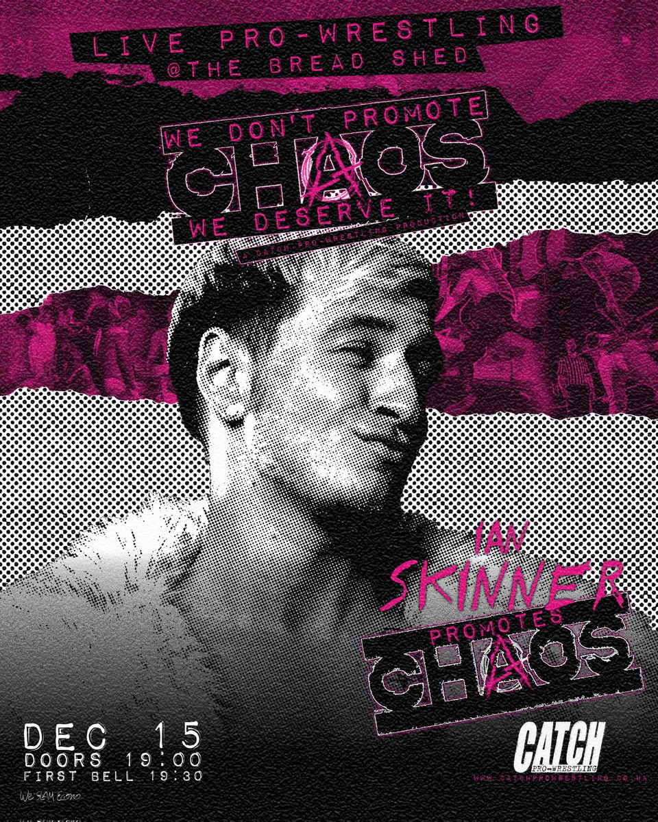 CATCHProWres's tweet image. He might have spent some time on suspension but we can&apos;t confirm if @IanSkinnerPW has changed

We can confirm he&apos;ll be in action at &apos;We Don&apos;t Promote Chaos, We Deserve It&apos;

Tickets available below 👇