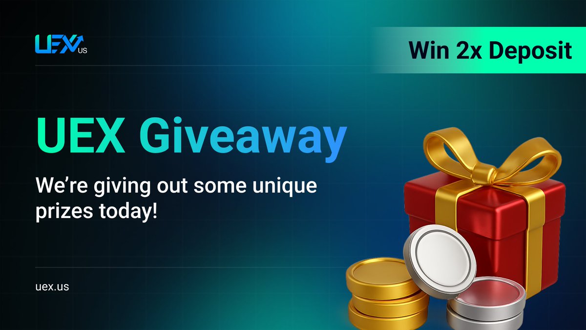 🎁 We’re giving out some unique prizes today!

1️⃣ Register at UEX.US
2️⃣ Make a deposit of any size in fiat or crypto
3️⃣ Make at least 1 trade
4️⃣ RT and tag friends

🏆 Three people will randomly acquire 2x their initial deposit (up to $1000)!

⏳ Results in 7