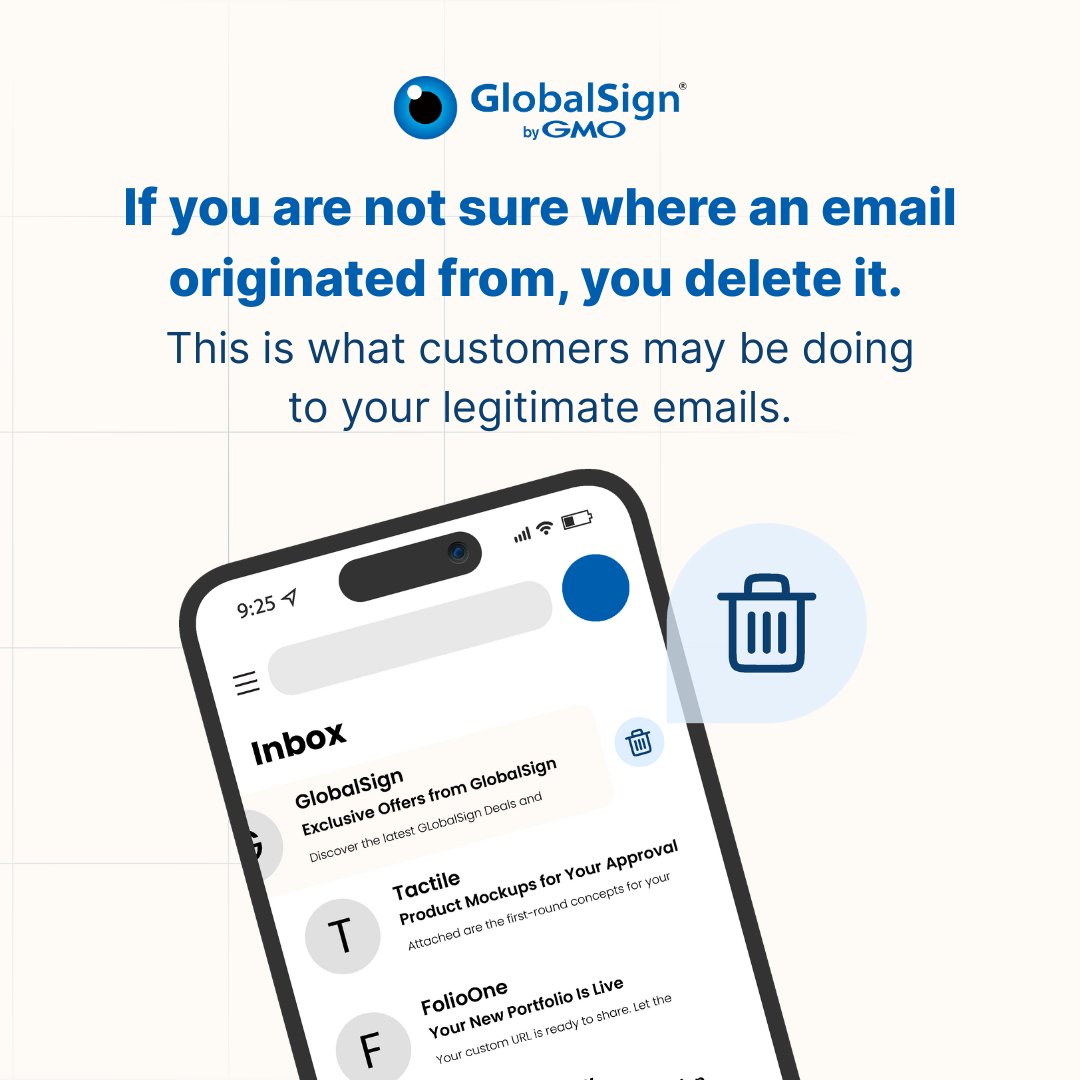 We’ve all done it, opened our inbox, seen an unfamiliar sender, and hit delete. Your customers do the same.

What if customers could see your logo and know, “Yep, this one’s real.” That’s what a Common Mark Certificate (CMC) does.

Find out more: loom.ly/h-j1e5w 
#CMC