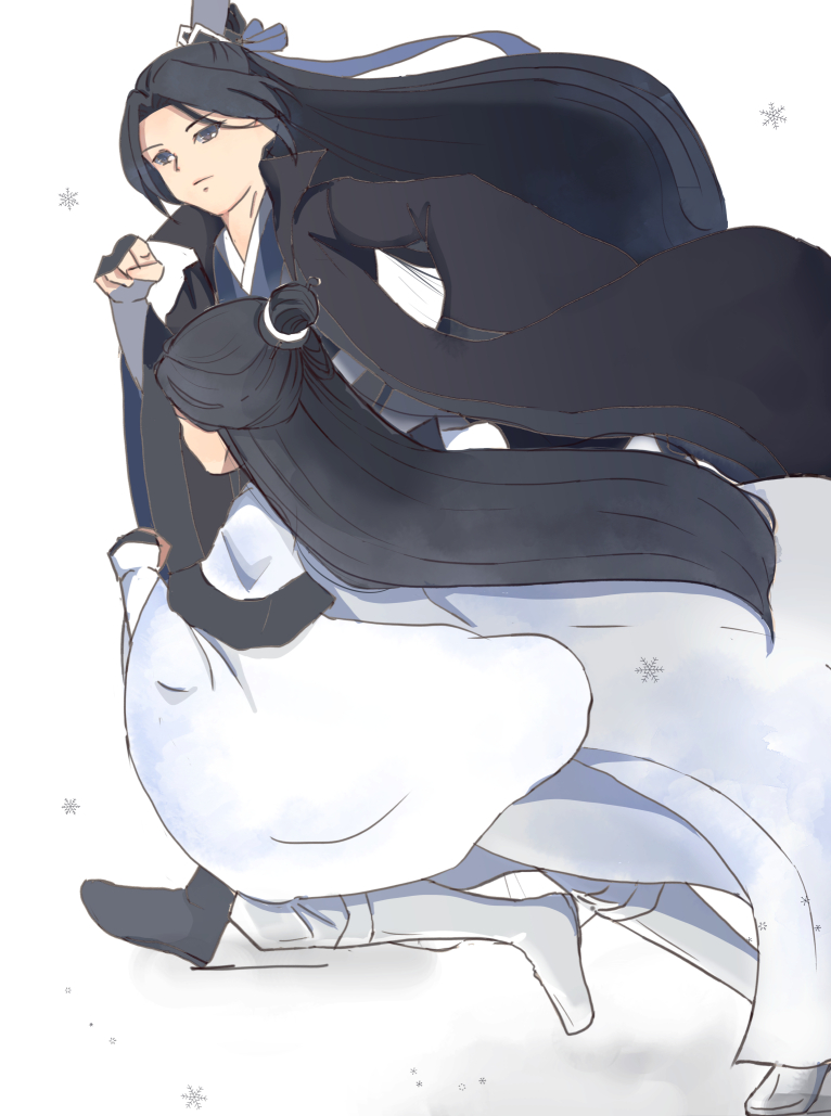 #MDZS #イラスト 
ただ走っている二人を描きたくて