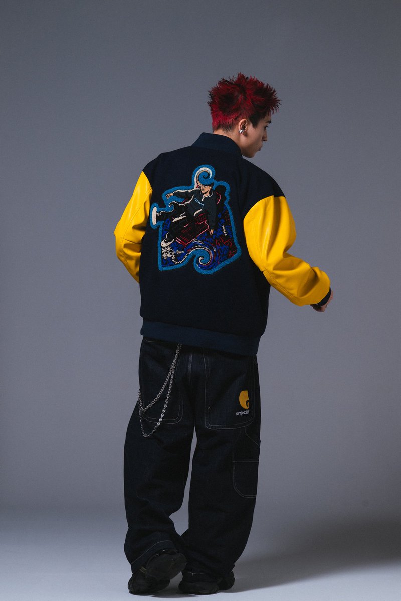 コアくんのVarsity Jacket届いたー めっちゃ可愛い💛🖤 #NovelCore