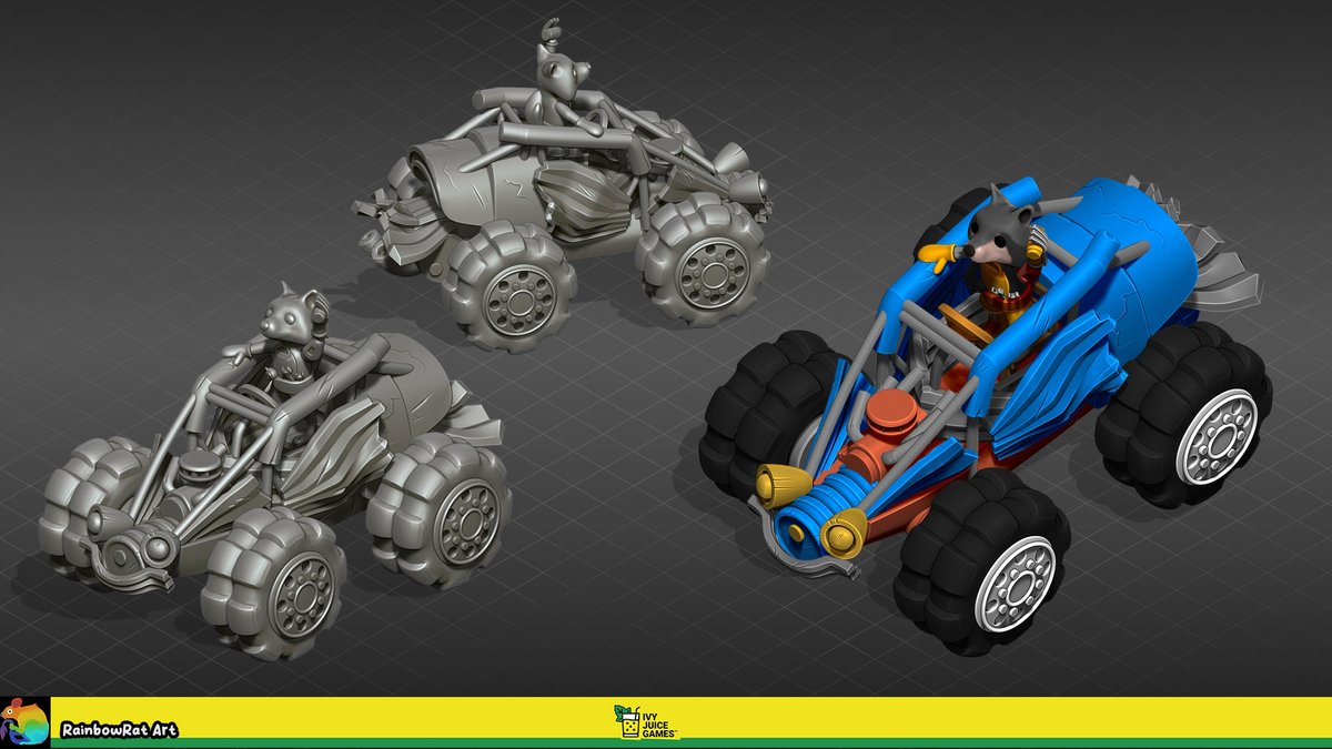 Hey you! Yes YOU! I have made this awesome #racecar #figurine for <a href="/IvyJuiceGames/">⚙️ SCHROTT 🔩 Ivy Juice Games</a>  and you can sign up for the launch of the #KICKSTARTER now! #WISHLIST the game SCHROTT and support us! store.steampowered.com/app/2427070/SC…

#3dprint #indiedev #gamedev #kickstarter #3d #digitalart