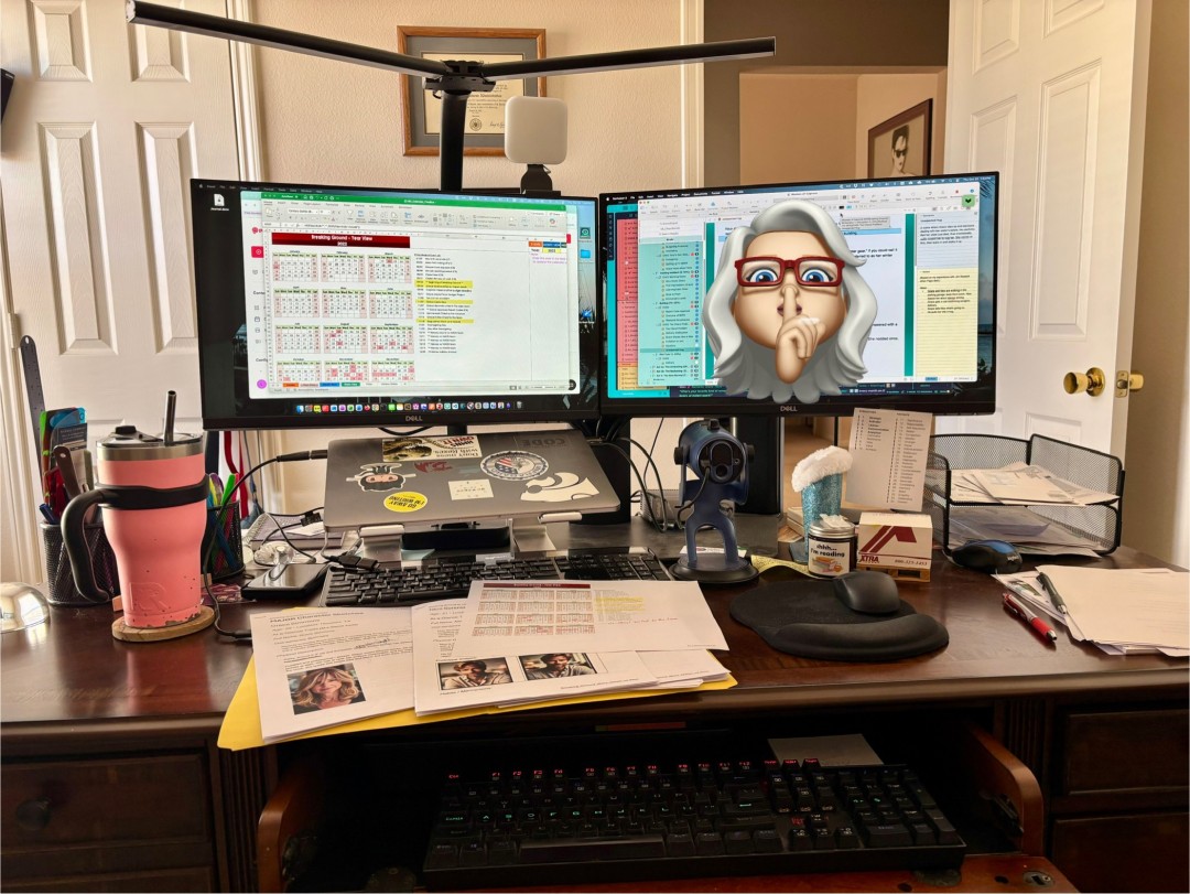 ☕ Writing Setup ☕

Currently plotting Grace’s next move in Breaking Ground. She’s juggling deadlines, dogs, and a vendor rep who’s too charming for his own good.

#BreakingGround #WritingLife #RomanceInProgress