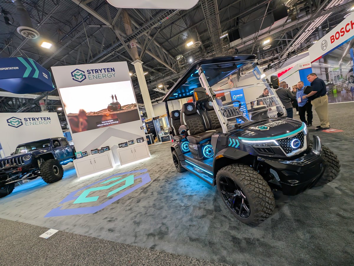 DragonflyDFLI's tweet photo. Dragonfly Energy continues its collaboration with @StrytenEnergy , which showcased new Battle Born® lithium golf cart batteries (48V 105Ah &amp; 48V 30Ah) for the first time at AAPEX 2025. These are the first products teased under the licensing partnership announced last year. $DFLI https://t.co/awPFudfJWn