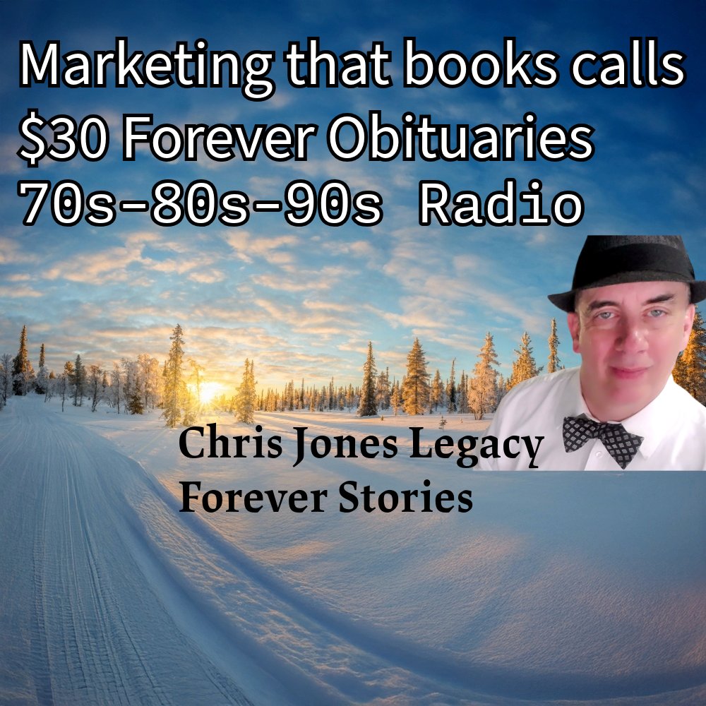 ChrisJones_More's tweet image. #Marketing that gets you clients, #nostalgic music for your busy life, along with full length #obituaries that last forever and cost $30. In 1 place on X! This is our #Legacy. 

ChrisJonesMedia.com | ChrisJonesRadio.com | ObitsOnline.net