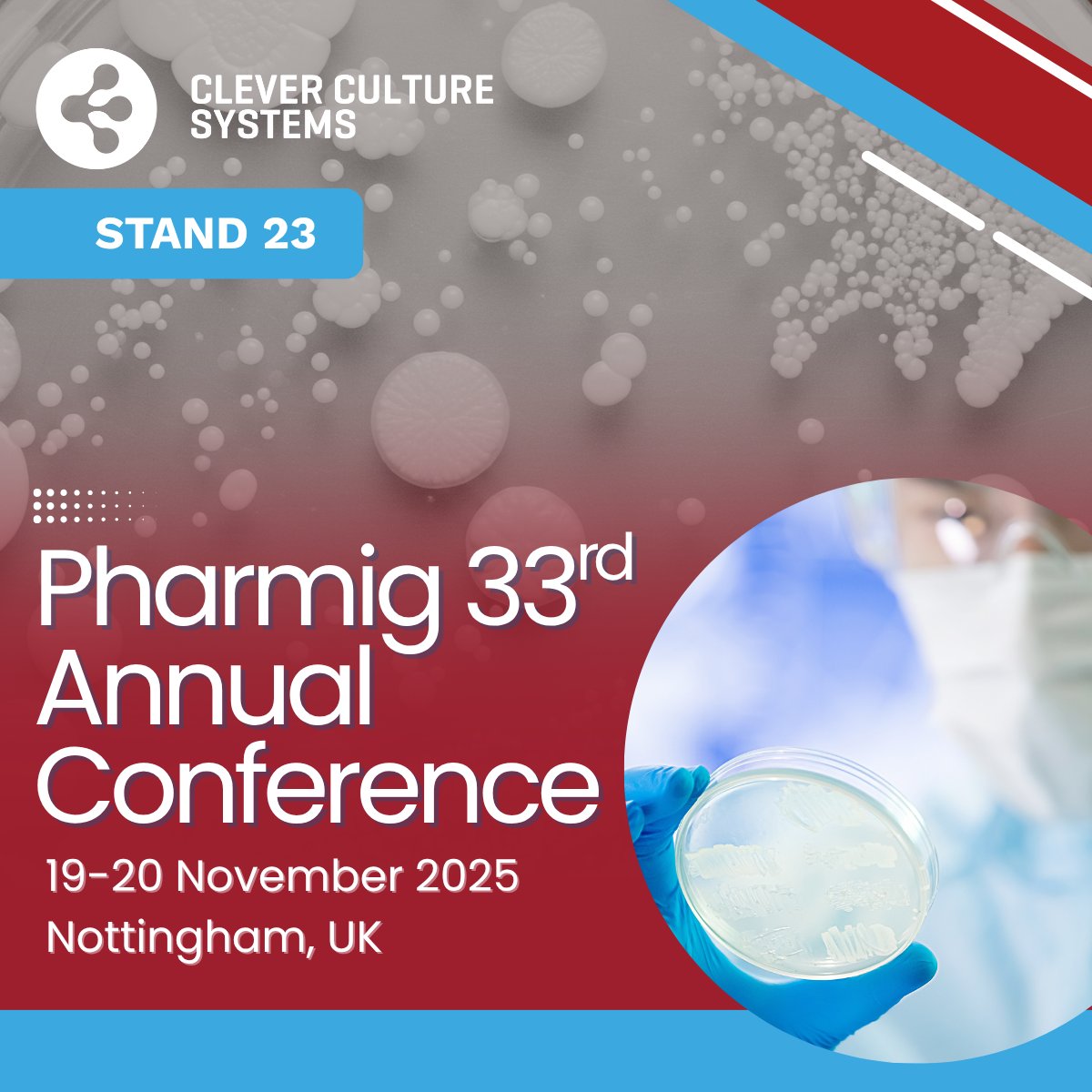 We’re heading to Pharmig's 33rd Annual Conference: Hot Topics in Microbiology in Nottingham! Meet us at STAND 23 to talk about how AI-powered automation is shaping the future of microbiology in #pharmaQC. Full event details: hubs.li/Q03R-ysV0