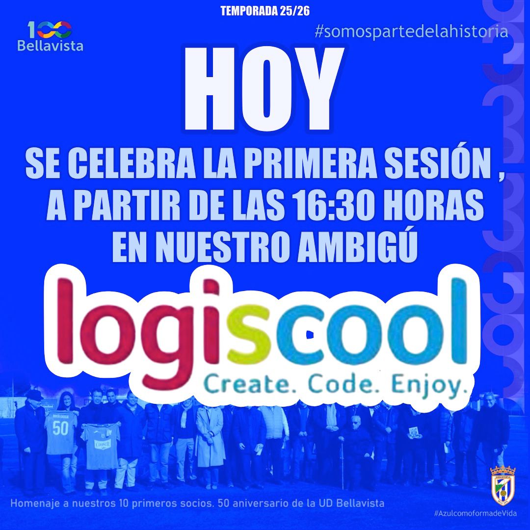 💙🚨 AZULESSSS 🚨💙

Hoy jueves, 6/Nov, os invitamos a la presentación que se hará en nuestro campo, nuestro patrocinador <a href="/LogiscoolE/">Logiscool España</a>, academia especializada en programación y alfabetización digital para niños entre 6 y 18 años.

Anímate a visitarnos!

#SomosPartedelaHistoria
