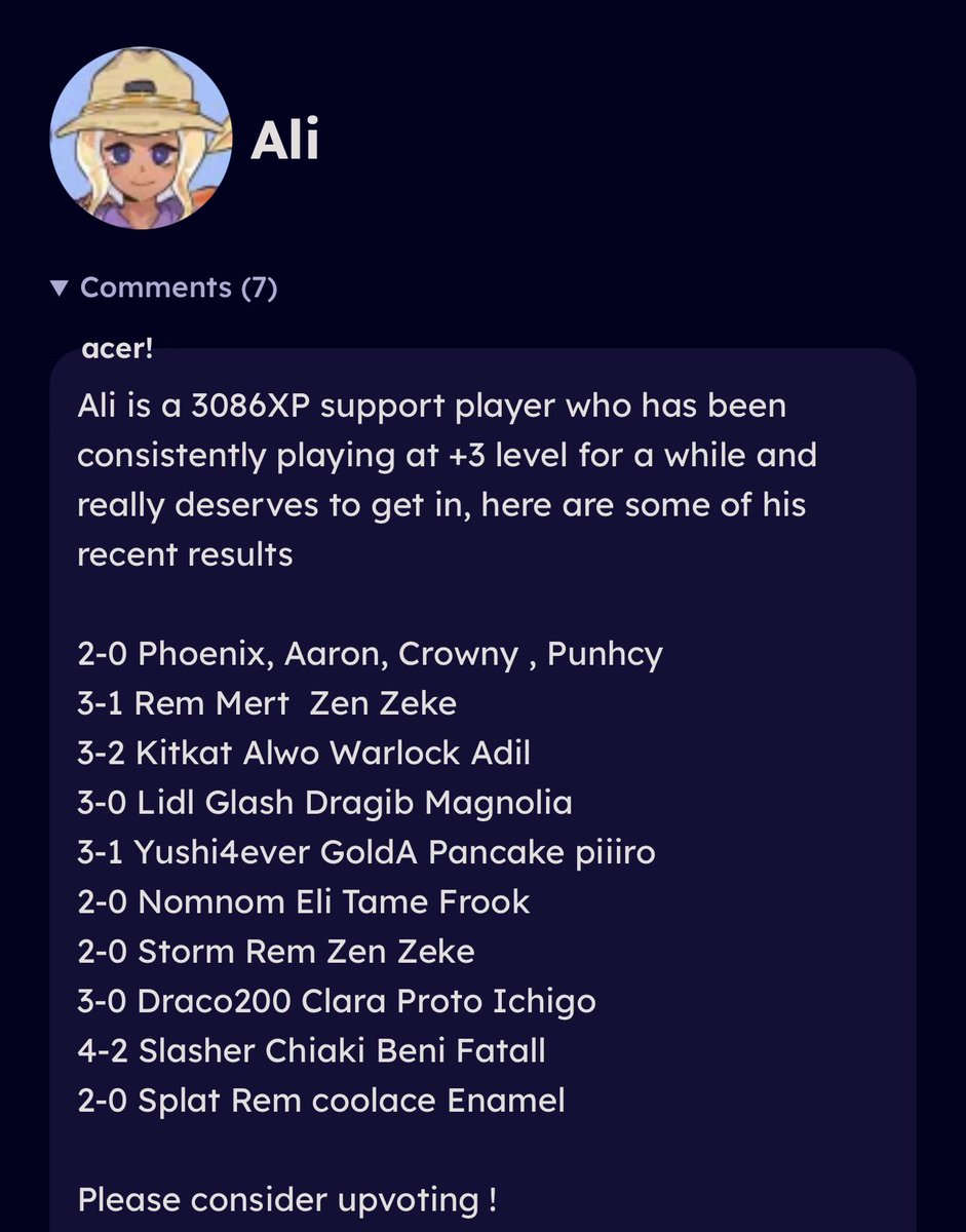 Thank you <a href="/Aceer_spl/">Acer</a> for suggesting me to +3 
 
Any comments is greatly appreciated, please consider upvoting!