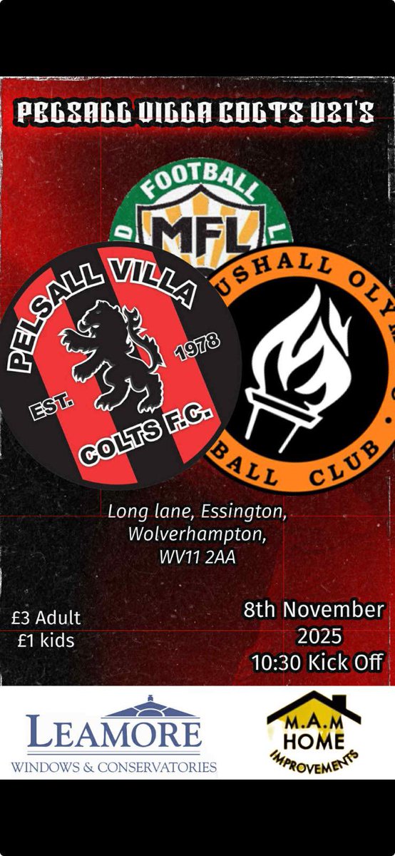 Saturday we welcome <a href="/RushallYDP/">Rushall Olympic YDP</a> to Long Lane 👇❤️🖤