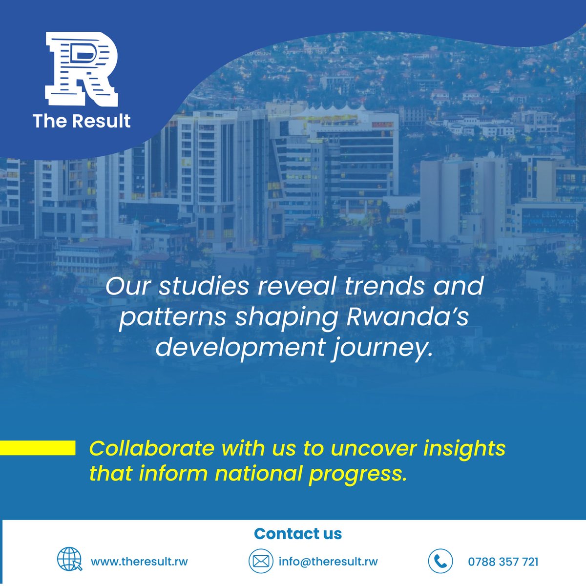 Resultconsultco's tweet image. 📊 At #TheResult, we uncover the data shaping #Rwandadevelopment.
Our #research turns insight into impact driving progress, innovation, and informed decisions.

🤝 Let’s collaborate to shape Rwanda’s future.
🔗 theresult.rw
 | 📧 info@theresult.rw

#TheResultRW