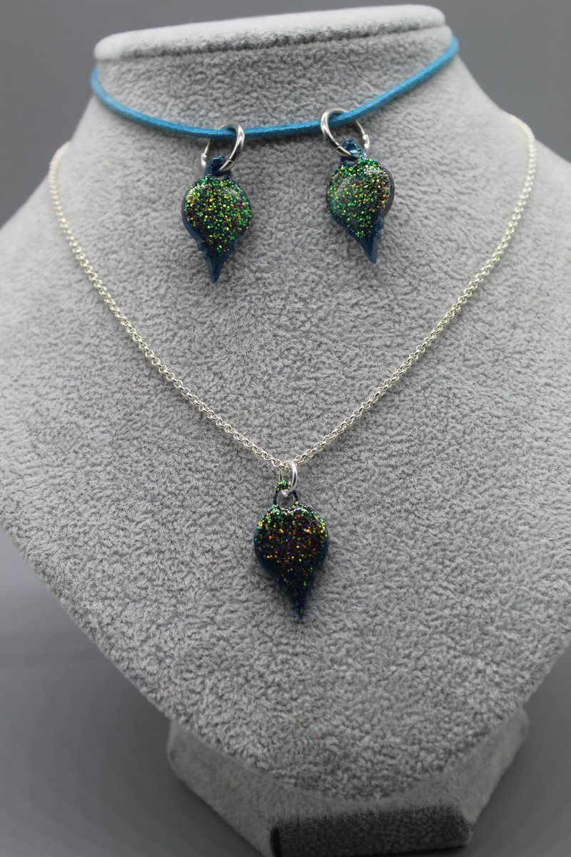 Bauble Earring and Necklace Set, Resin Bauble J... - Folksy folksy.com/items/8577803-… #newonfolksy