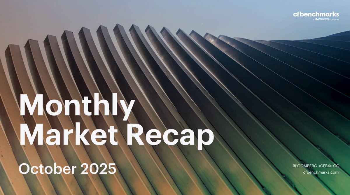 CFBenchmarks's tweet image. Mega-caps held firm while risk assets retreated as volatility rose following the Fed’s rate cut.

October’s market moves broken down by the most trusted benchmark for institutional digital-asset performance.

Read now: cfbenchmarks.com/blog/policy-pr…

@gxselby @MarkPilipczuk