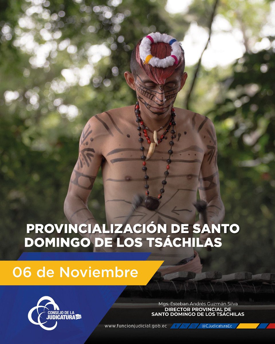 StoDomingoCJ's tweet photo. La Dirección Provincial de @StoDomingoCJ saluda a la tierra colorada al conmemorar el décimo octavo aniversario de su provincialización, reafirmando su compromiso con una justicia al servicio de la ciudadanía. https://t.co/uJSrZotxTY