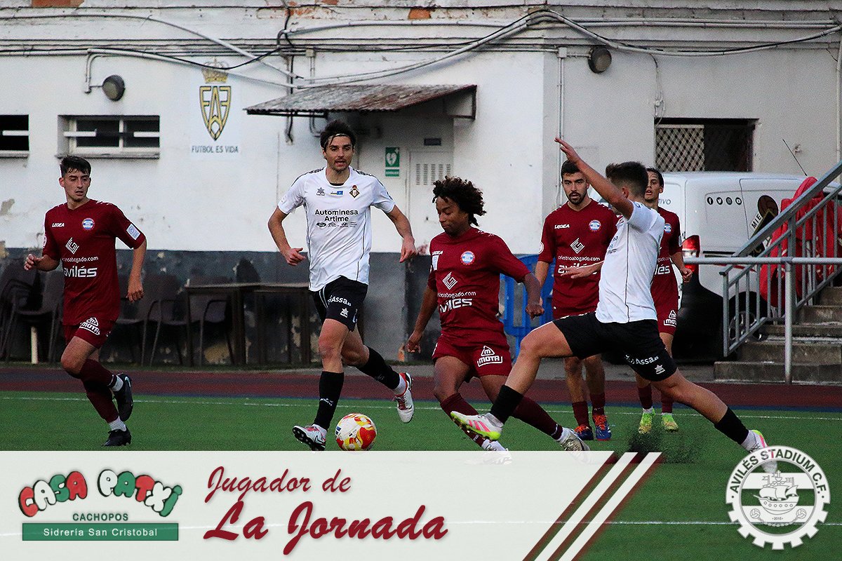 AvilesStadiumCF's tweet photo. 🥇 MVP DE LA JORNADA

⭐ Por segunda semana consecutiva @jimenebryan22  se corona como mejor jugador de la pasada jornada en el Trofeo ofrecido por @patxisidreria  .

👏 Gracias por participar. ¡Atentos a la próxima jornada!

#LoNuestro #VamosStadium https://t.co/sb37VivQfy