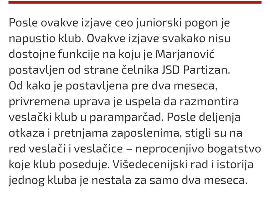 Detelinarac90's tweet image. Da li je istina da je skoro ceo juniorski pogon napustio VK Partizan?

Molim Vas za odgovor jer ako je ovo tačno onda nešto ne štima sa novom upravom, ukoliko nije tačno onda imate još jedan prilog da se doda u prijavu...

#partizan #veslackiklubpartizan #jsdp #grobari