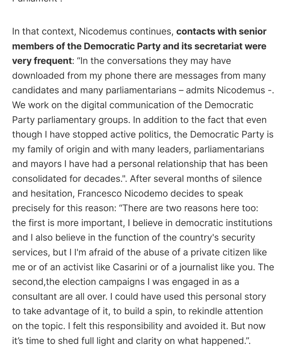 jsrailton's tweet image. NEW: Italian campaign manager &amp;amp; strategist targeted with #Paragon spyware.

Francesco Nicodemo was in touch with candidates &amp;amp; lawmakers when he got the @WhatsApp alert...

Concerning political dimensions to Italy's deepening spyware scandal. 1/