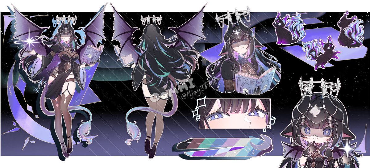 mjay38746's tweet image. Ref sheet commi for @Sleepy_Lili_ ✨

#Referencesheet #digitalart #OC