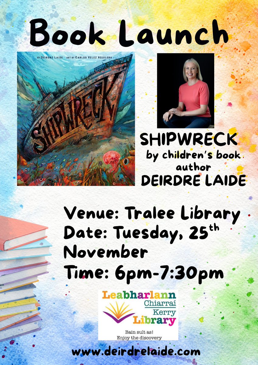 KerryLibrary's tweet image. Local author, Deirdre Laide with launch her new book Shipwreck in Tralee Library, 6pm, Tuesday 25 November. All welcome!