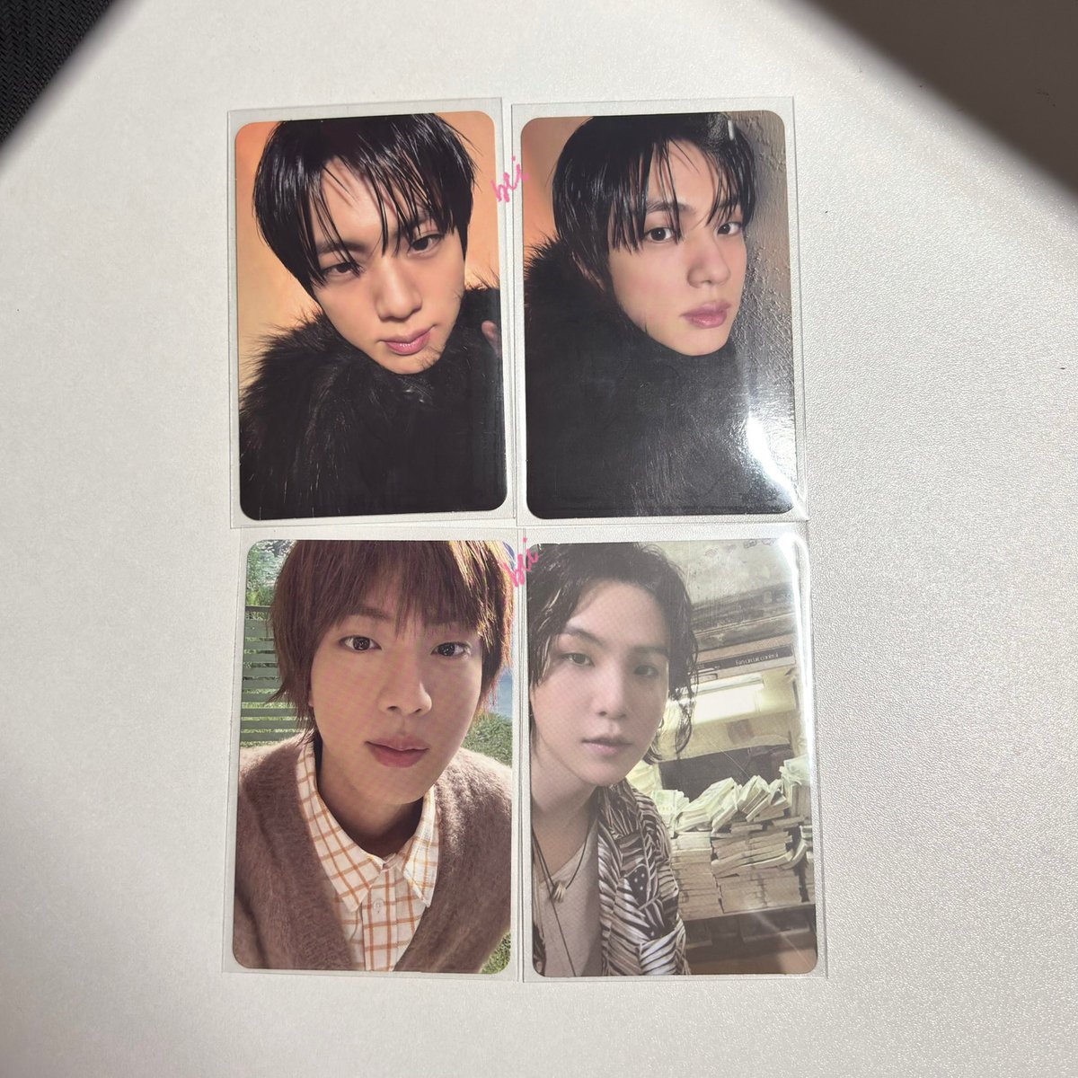 wts lfb 𑣲

🧺 jin echo — ₱120 each (₱220 for both)
🧺 jin happy red — ₱120
🧺 suga dday — ₱120

📍 mm, parañaque
💌 dm to claim ! 

t. wts lfb jin echo jin happy pc ph suga dday pc ph bts pc