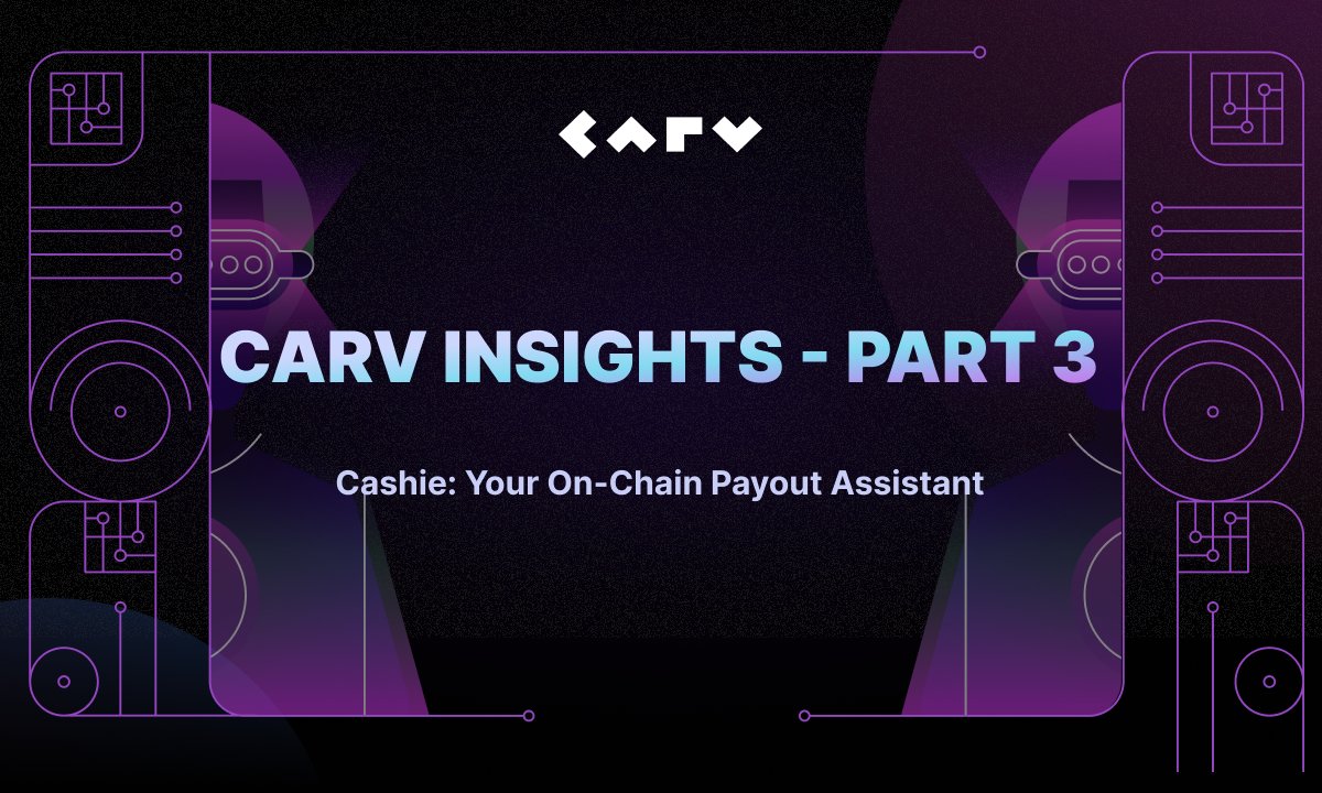 carv_official's tweet image. We’ve talked about where CARV AI Beings are headed. Now let’s zoom into the very first one already live in the wild:
@CashieCARV, your onchain payout assistant 👇

Built to automate onchain payouts, Cashie handles campaign rewards, bounties, and user incentives — without…