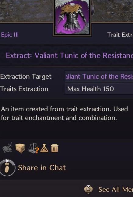 EliteJoz's tweet photo. @TLGameStatus Can we get this "Search Auction House" function added to T3 trait previews when extracting? Would be nice to more easily search prices to see if it's viable to sell or not. https://t.co/0EQOLswPRX