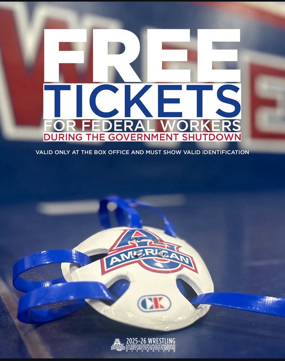 <a href="/AU_Wrestling/">AU Wrestling</a> is offering free tickets to federal workers during the shutdown.