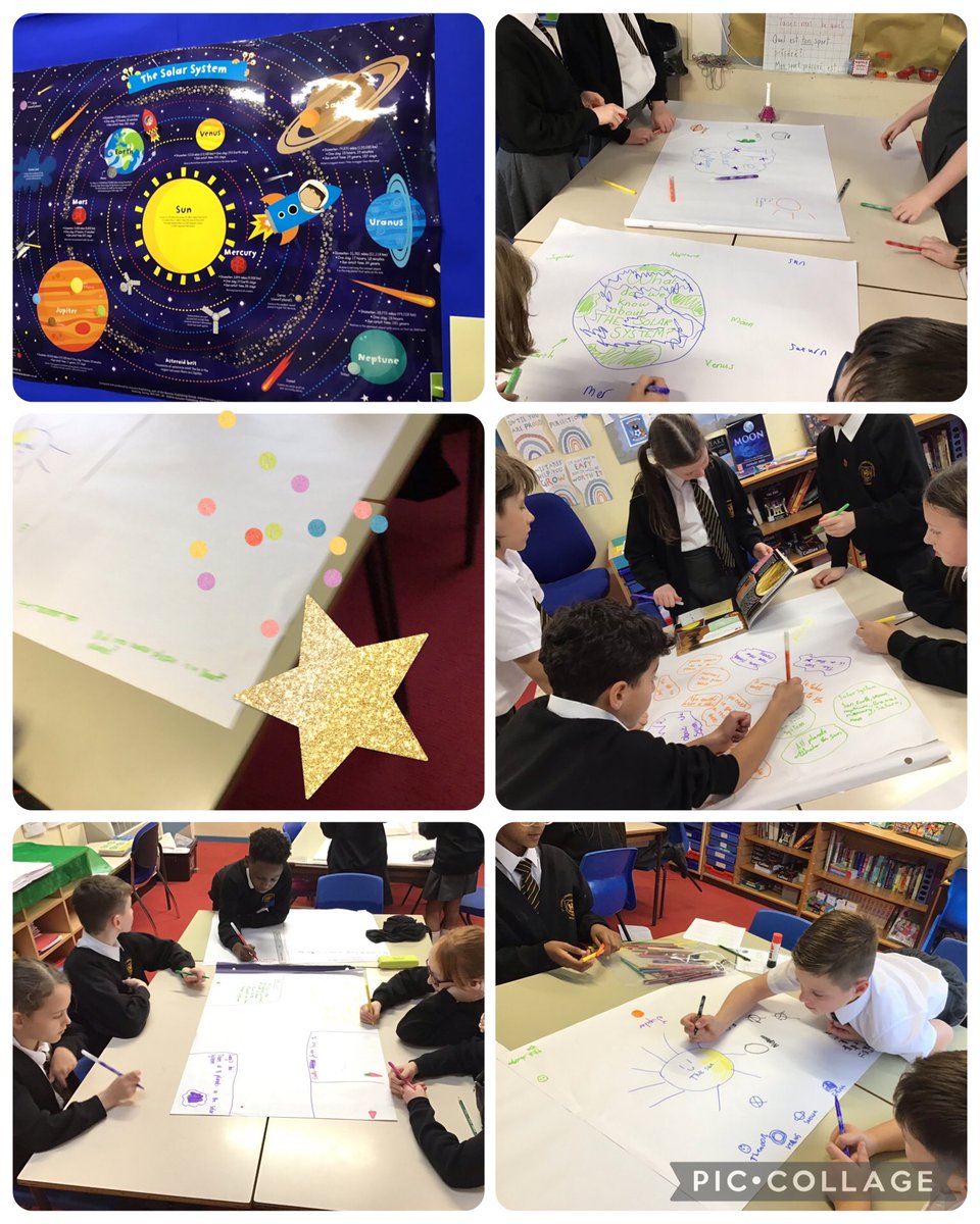Stjohnscoventry's tweet image. What do we already know about The Solar System? Year 5 pupils are working collaboratively and brilliantly, to share their knowledge to begin our new Science unit! #space #solarsystem