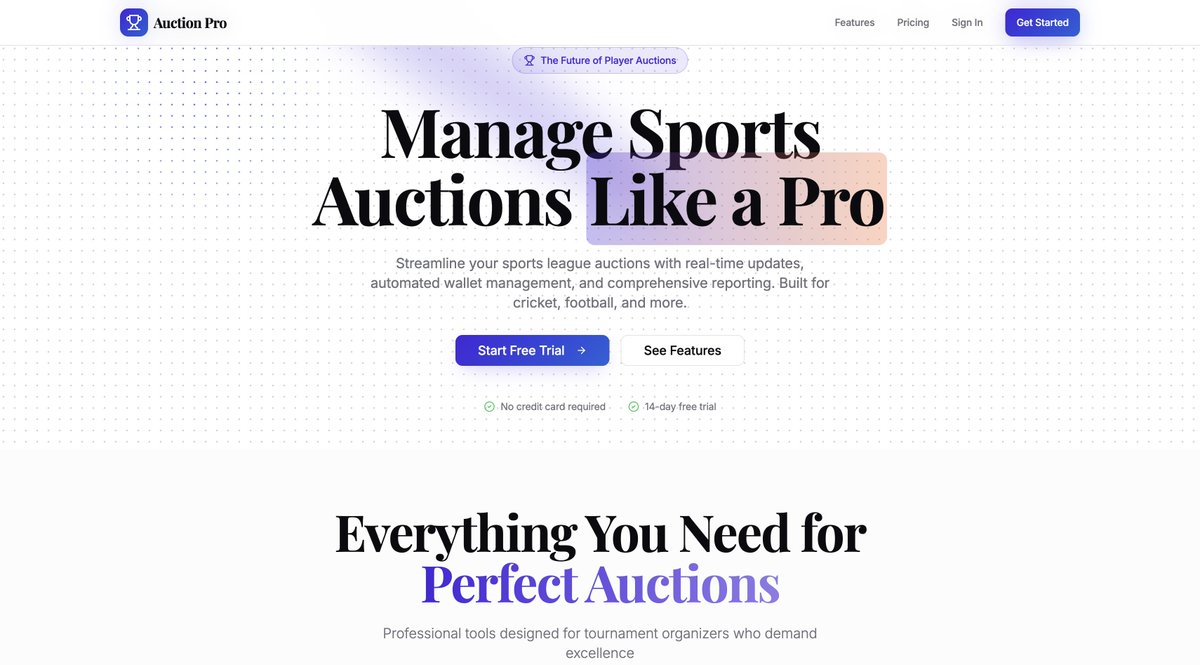 codew_rhp's tweet image. Introducing AuctionPro: The future of sports league auctions! Real-time bidding, automated wallets, and powerful reporting—built for transparency and speed. Cricket, football, or any league—AuctionPro upgrades how you auction.  

Signup now : auction-pro-saas.vercel.app