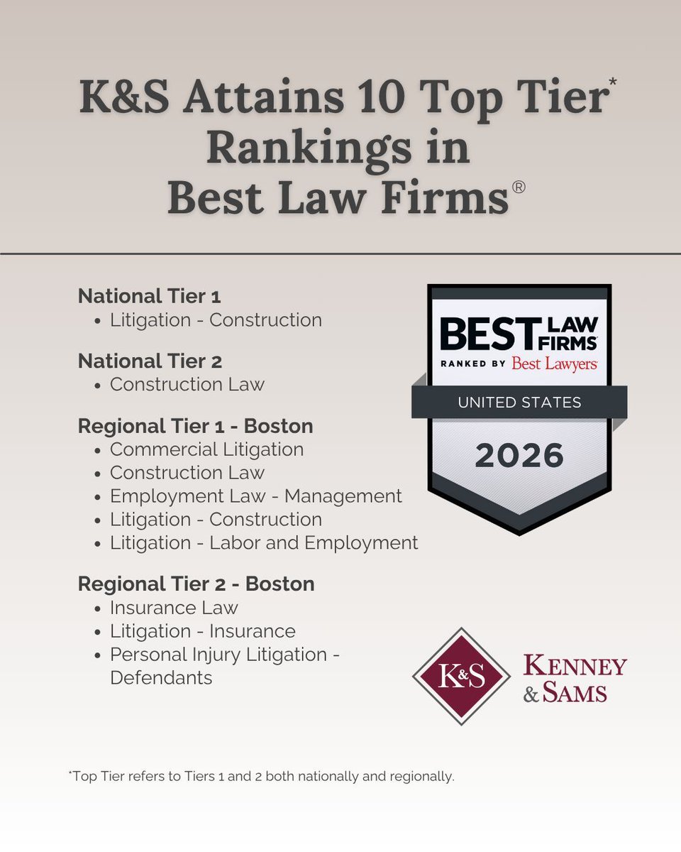 Kenney &amp; Sams PLLC is proud to be recognized in the 2026 edition of Best Law Firms for excellence across multiple practice areas and jurisdictions.

Congratulations to our attorneys and staff whose commitment to excellence continues to define K&amp;S.
 
#BestLawFirms #BestLawyers