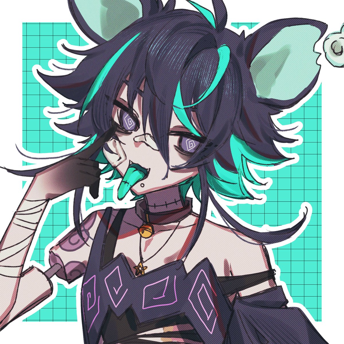 🐀 . Sneakin' around your local dumpster !!

. #DUSKart . #vtuber . #predebut .