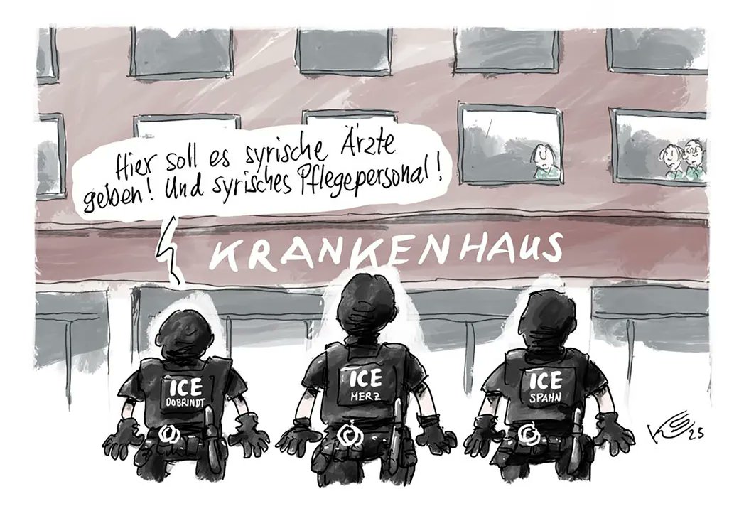 waldrebe's tweet photo. Leider nicht mehr so weit hergeholt ...
(Karikatur: Klaus Stuttmann) https://t.co/3pdDLew0FU