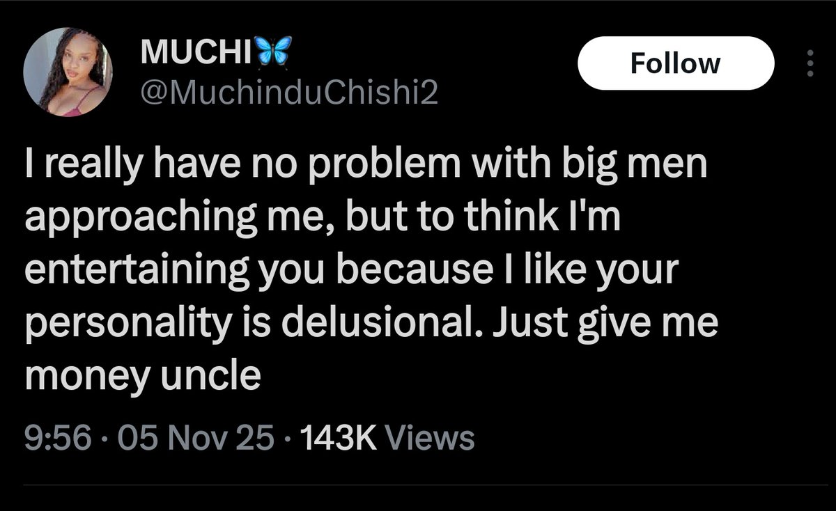 I love the consistency here, 
But I have a question, if the big man gives her money right, what does the big man get in return?