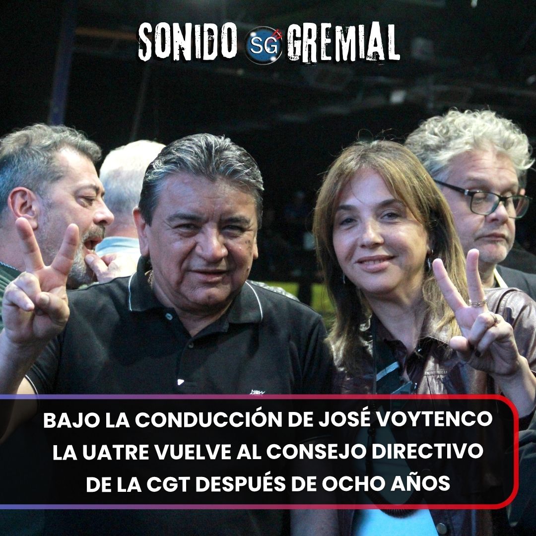 💪✅Bajo la conducción de José <a href="/JoseVoytenco/">José Voytenco</a>  la <a href="/uatreoficial/">UATRE</a>  vuelve al CD de <a href="/cgtoficialok/">CGT</a> después de 8 años
Voytenco y <a href="/NataliaSJok/">Natalia Sánchez Jauregui</a> , asumirán la Sec de Protección de la Niñez, reafirmando el compromiso con los derechos de las familias
🔴🔵
sonidogremial.com.ar/bajo-la-conduc…