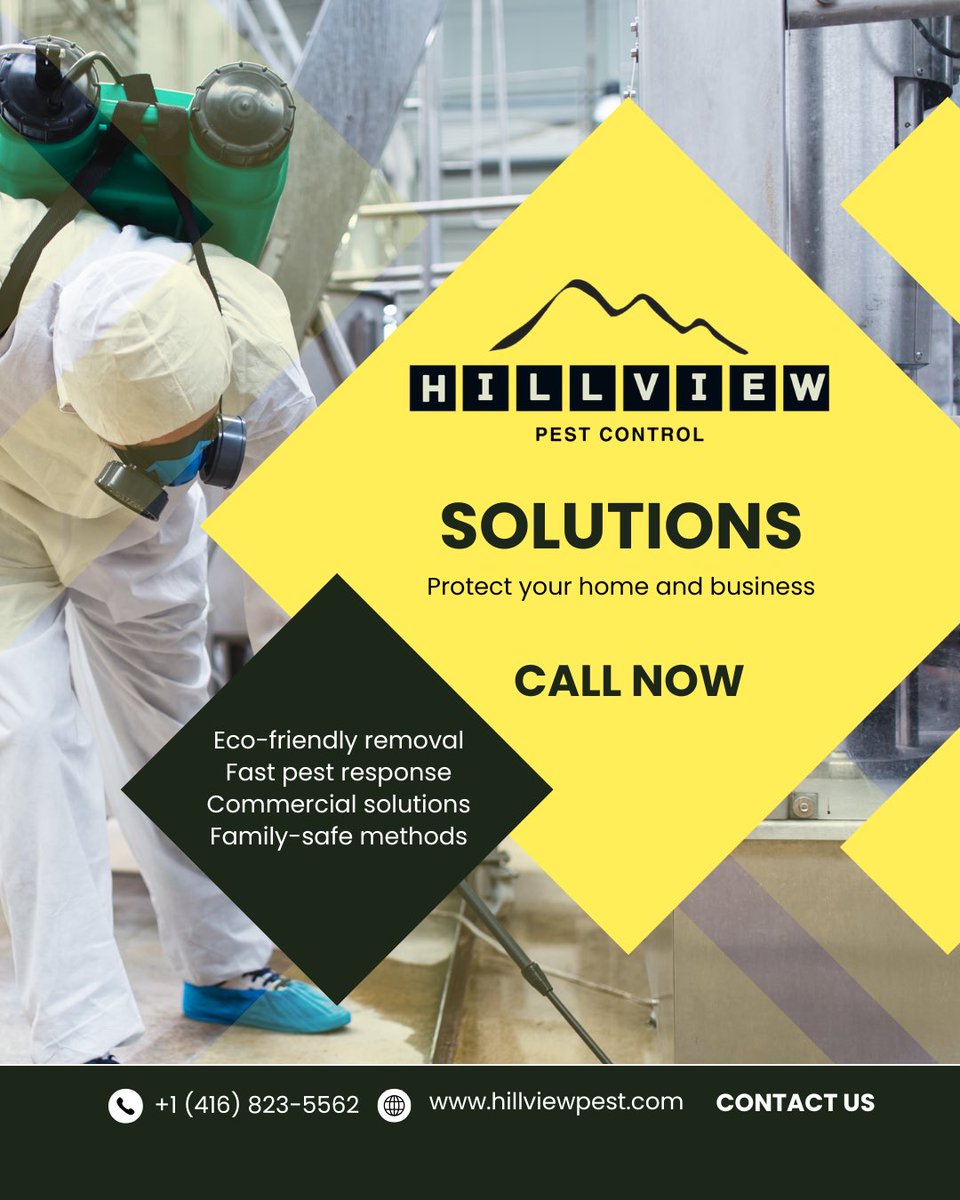 hillview_pest's tweet image. Let’s show those roaches the door! 🚫
Hillview Pest Control provides fast, effective, and lasting pest solutions—because your home deserves to stay clean and comfortable.
#HillviewPestControl #PestControlServices #RoachRemoval #PestFreeLiving #HomeProtection #TrustedProfessionals