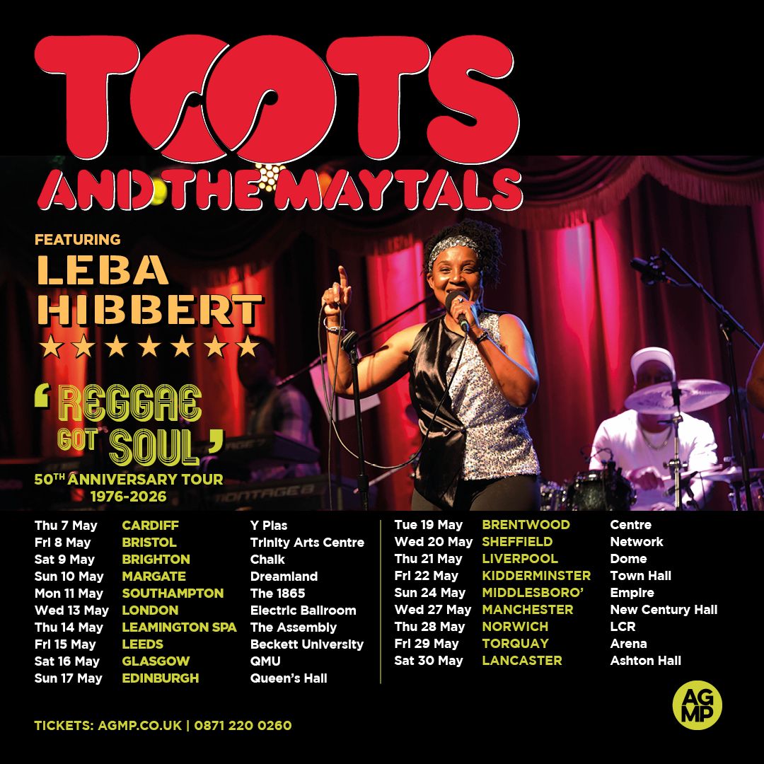 lebanyana's tweet photo. 🇯🇲 🇬🇧UK - Get Ready! TOOTS & THE MAYTALS feat. LEBA HIBBERT coming your way MAY 2026!
🎟️ Presented by AGMP - Tickets on sale now!
https://t.co/h6K7eSUbU1
The legendary Maytals’ sound lives on through the powerful voice of Leba Hibbert, daughter of reggae icon Toots Hibbert.
#Leba https://t.co/cd2qKKa9qQ