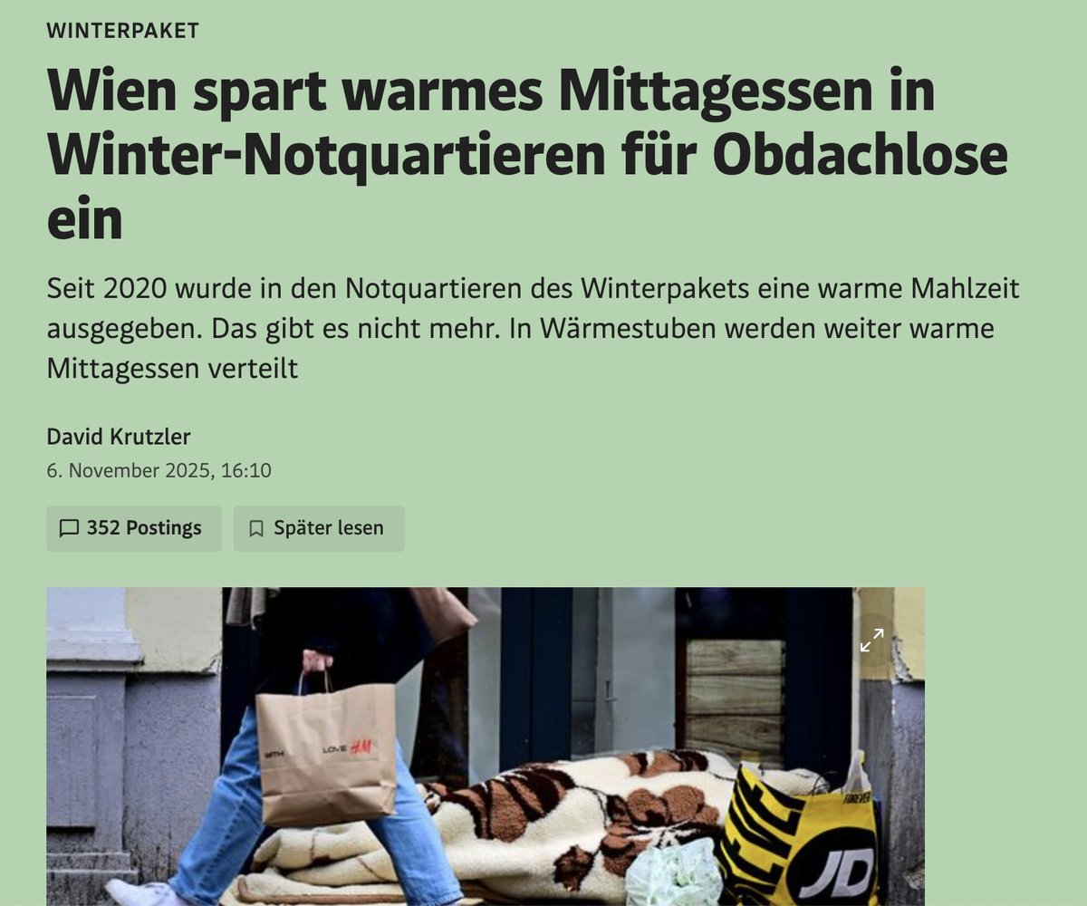 i_am_fabs's tweet image. Vollkommen unnötige Stadtstraße um 690 Millionen Euro (!) bauen und bei warmen Unterkünften und Essen sparen.

Das is das "soziale" Wien von @BgmLudwig, @ChairNoHorseKey und Co. Unwürdig für eine 2 Mio Einwohner Weltstadt. 💔
