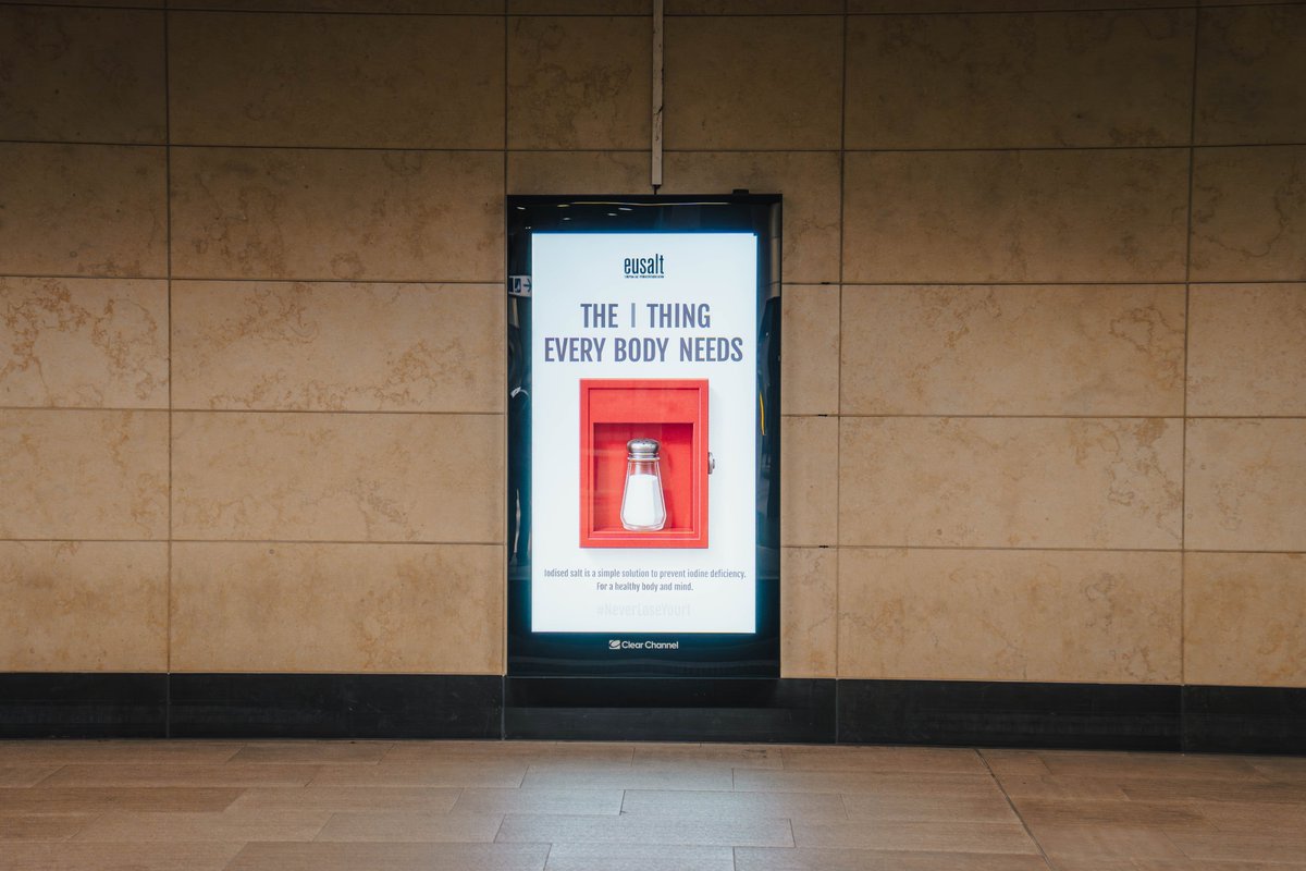 _EUsalt's tweet photo. Spotted around Brussels 👀

Our #NeverLoseYourI campaign is up and running, reminding everyone of the vital role of iodised salt in preventing iodine deficiency across Europe.

+ Thanks to @TheRightStreet  for helping us get the word out. https://t.co/rIG4osip1n