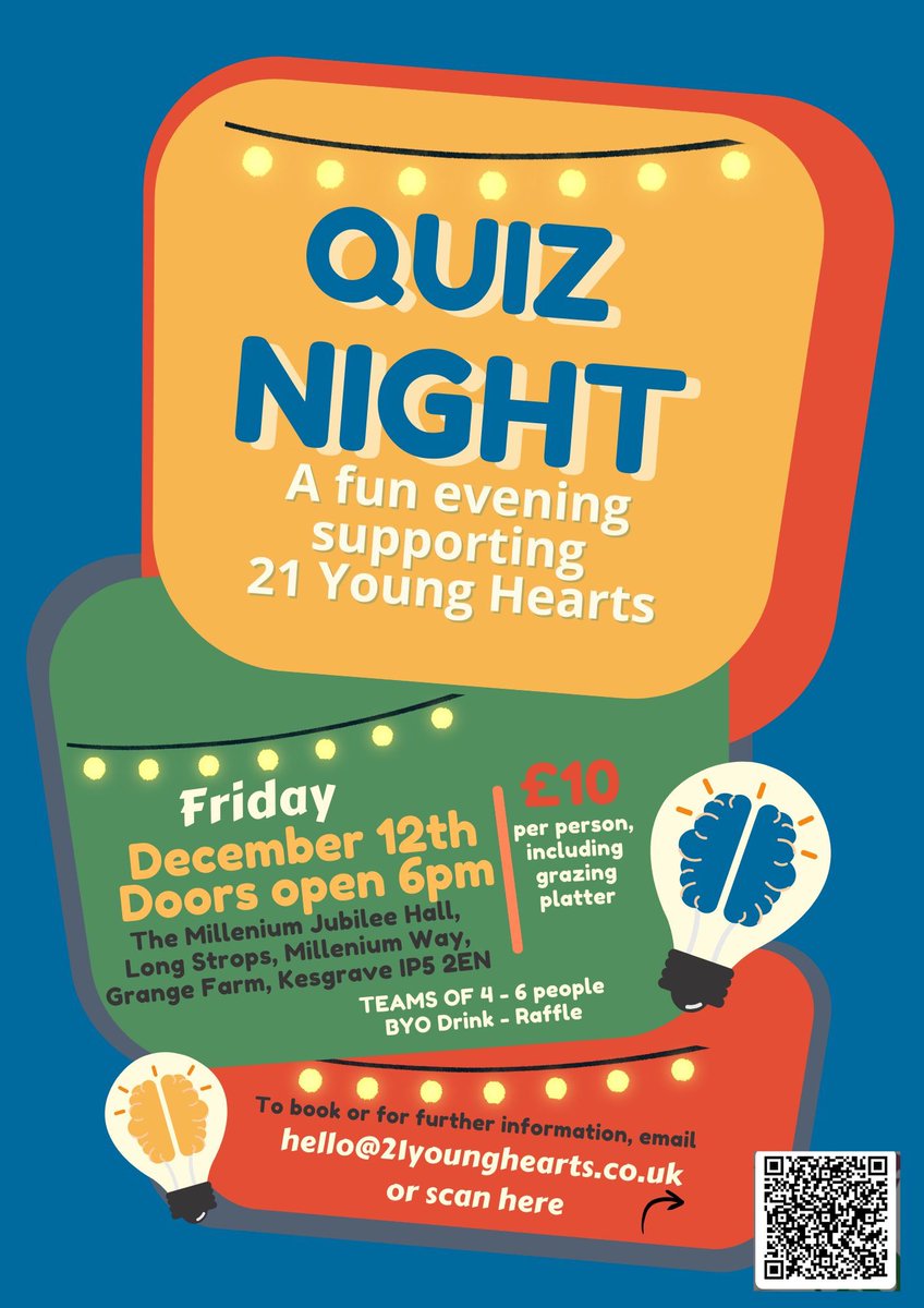 💙❤️ Let’s get Quiz-ical, Quiz-ical! ❤️💙 

We are looking forward to hosting our very first quiz! All details below 👇