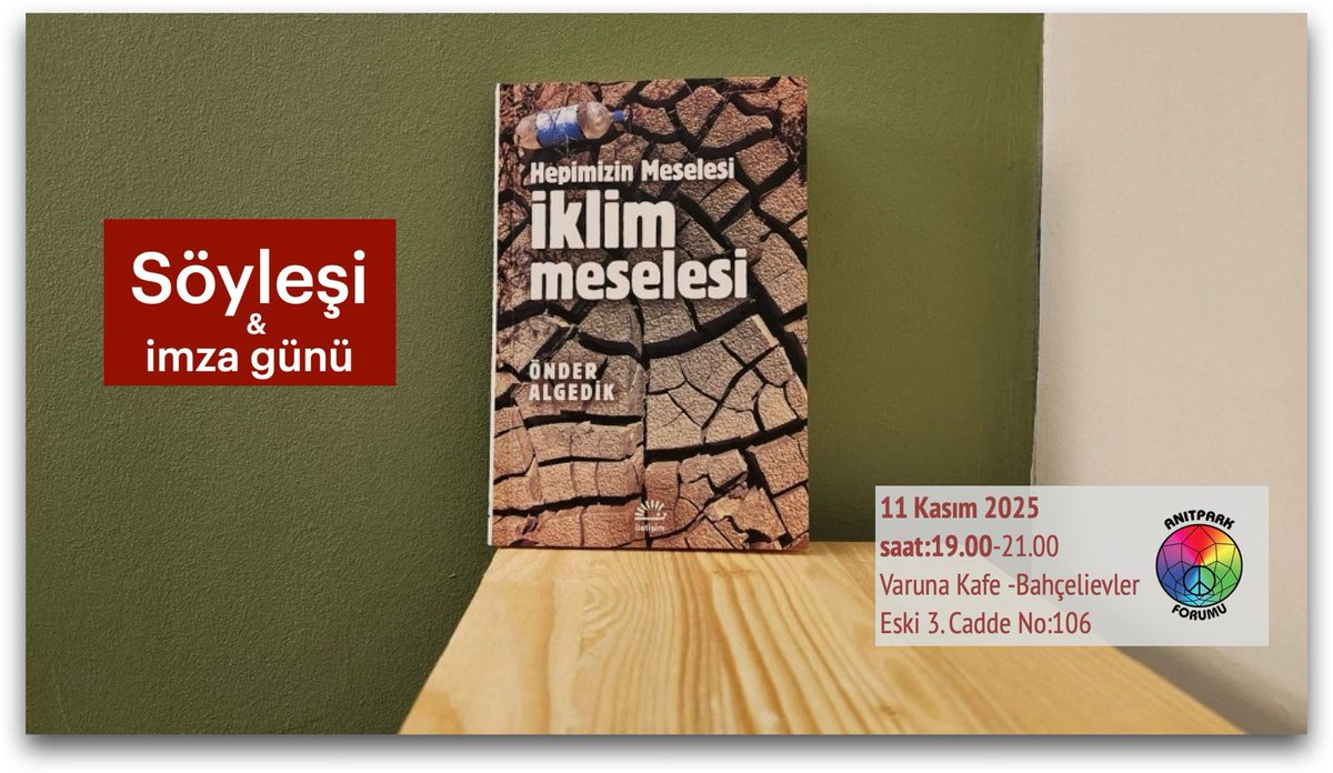 “Hepimizin Meselesi İklim Meselesi"kitabının yazarı <a href="/OnderAlgedik/">Önder Algedik</a>  ile 11 Kasım Salı saat 19.00’da söyleşi ve imza günümüz var. Mücadelenin ve araştırmalarının süzgecinden geçerek yazdığı kitabı konuşurken katılımcılarla bu konuda neler yapılabileceğini hep birlikte konusacagiz.