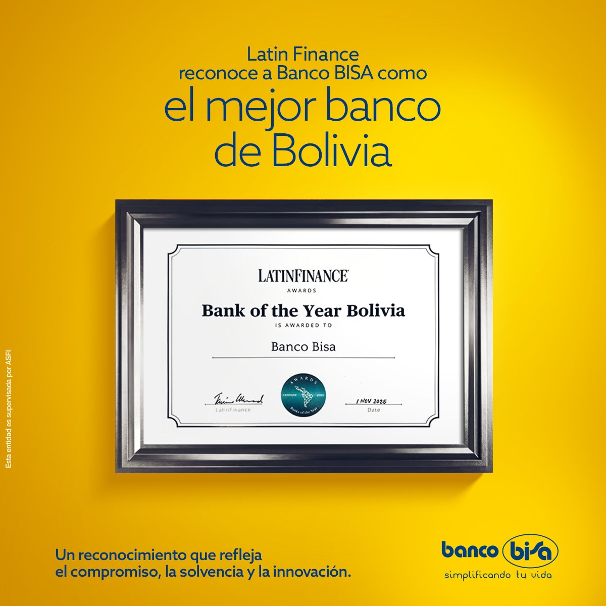 ¡Nuevamente somos reconocidos como el mejor banco del país!
Gracias <a href="/LatinFinance/">LatinFinance</a>, es una gran alegría para todos los colaboradores, ver nuestro esfuerzo compromiso y dedicación a nuestros clientes, reflejado en este reconocimiento.