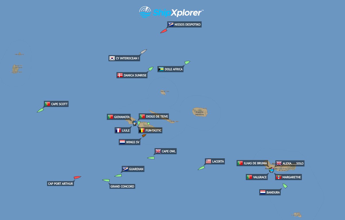 ShipXplorer's tweet image. 🚢 Keeping tabs on maritime traffic in the Azores? Dive into all the ships in &amp;amp; out of the islands using our tool at shipxplorer.com

 #Azores #MarineTraffic #ShipTracking #AIS