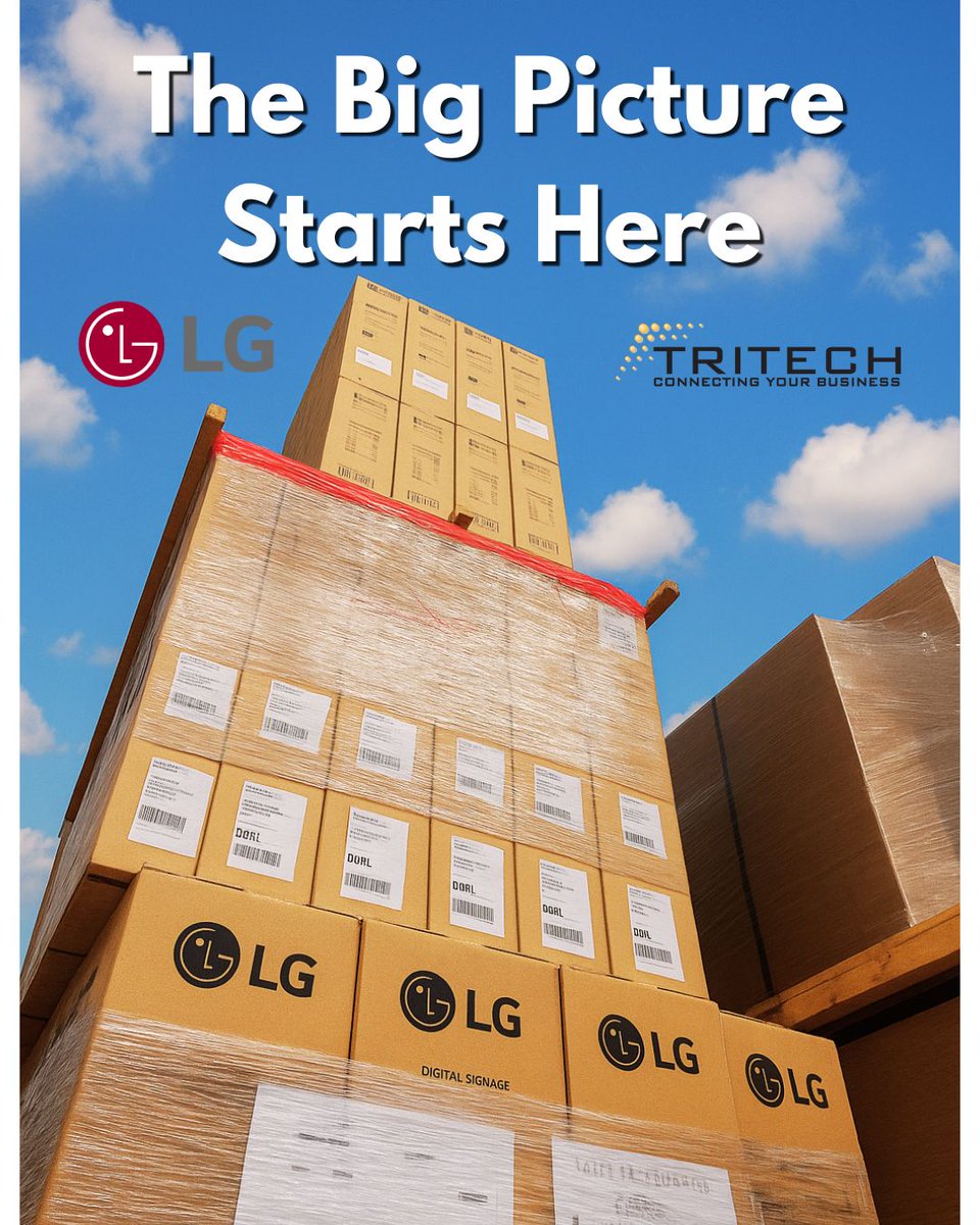 TRITECHComm's tweet image. When a project calls for scale, quality, &amp;amp; reliability, we turn to partners who deliver. This stack of LG displays represents trust. We rely on LG technology for our most ambitious projects because their performance, innovation, &amp;amp; consistency help us bring the big picture to life