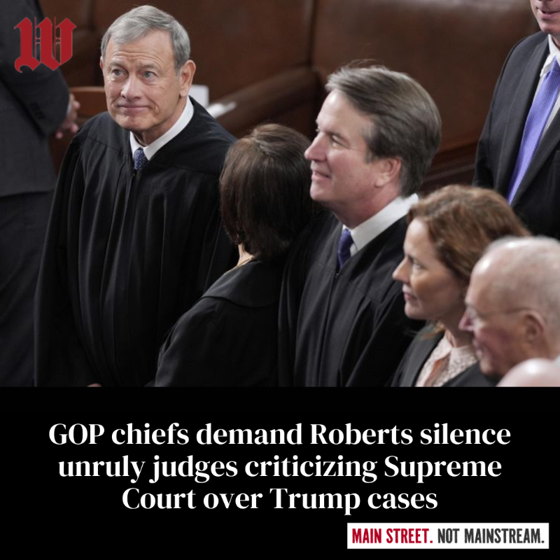 WashTimes's tweet photo. The two lawmakers called the comments “inflammatory” and said they could represent violations of judges’ ethics code.