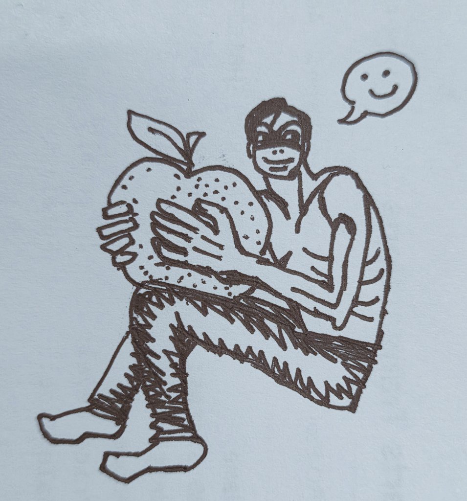 i cannotstop thinking about this . he looks so happy with his tangerine #ninah