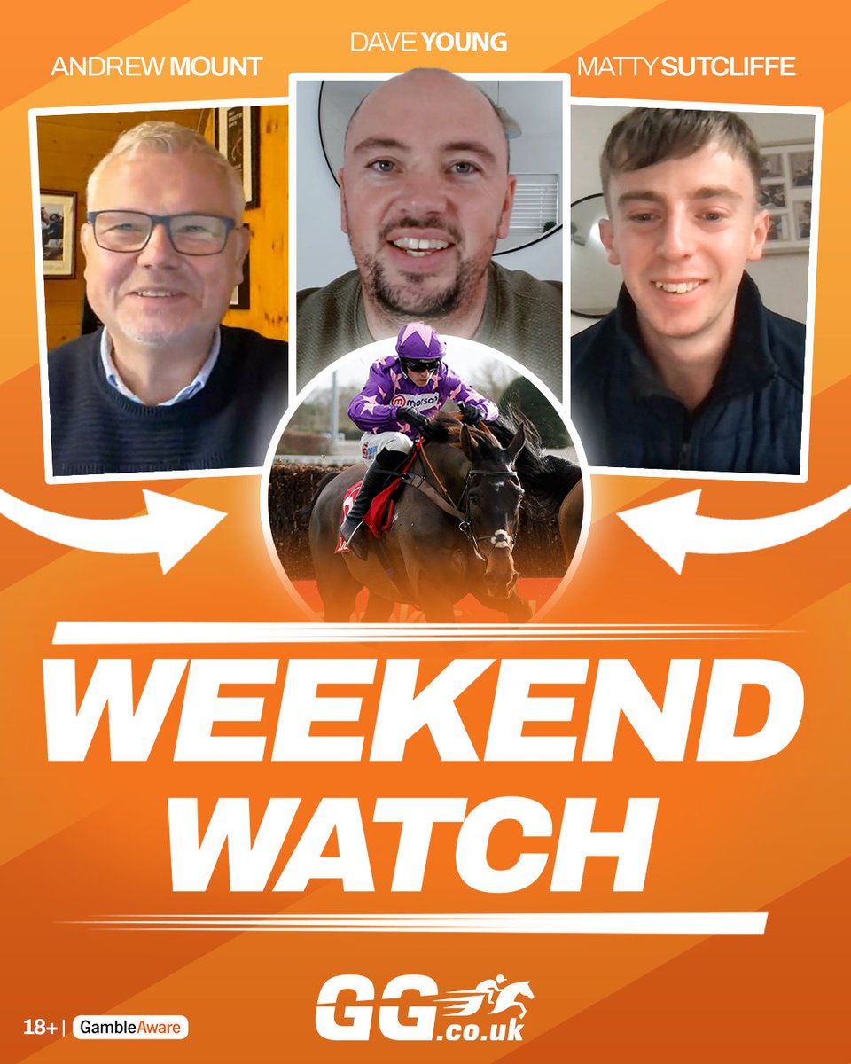 🚨 WEEKEND WATCH IS LIVE 🚨

<a href="/MattySutcliffe/">Matthew Sutcliffe</a> makes his return and backs a 66/1 shot...

...which <a href="/TrendHorses/">Andrew Mount</a> agrees with. 👀

<a href="/CheltmentalFB/">Cheltmental</a> is in the hosting seat. 🎤

📺 WATCH: youtu.be/w0_8GK4EBmQ