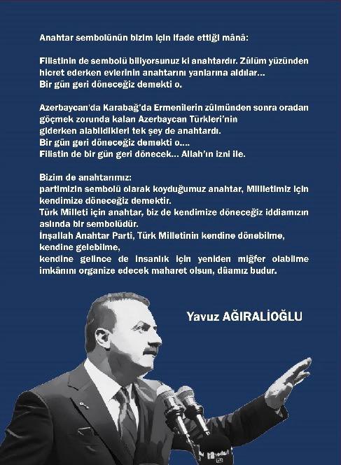Anahtar Parti,Millî Kültür Siyaset Belgesi’ni hazırladı.
Yüzyılın başında İmparatorluğu ŞEHİT olmuş Milletimizin Kültürel birikiminin nasıl ele alınması gerektiği, yapılması gerekenler, somut projeler ve uygulamaları kitabımızda anlatıldı.
#AnahtarParti
#MilliKültürSiyasetBelgesi