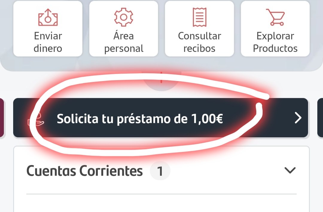 ContraInvest's tweet photo. La que viene debe ser gorda. Banco Santander me ofrece prestarme 1 € https://t.co/QO4mvcFXvP